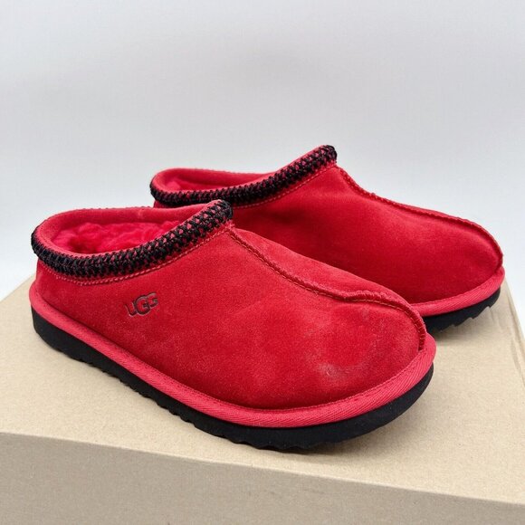 NEW UGG TAZZ Platform Slippers Clog Red Suede Womens Size EU 36/ US 5; Y US 4 - Picture 3 of 11